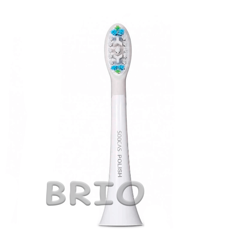 Комплект насадок Soocas Polish, Soft, Clean (3 шт) для зубної щітки X3, X3U, X3 Pro, X5, V1, D2. D3