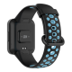 Спортивний перфорований ремінець для смарт-годинника Mi Watch Lite та Redmi Watch чорний-синій