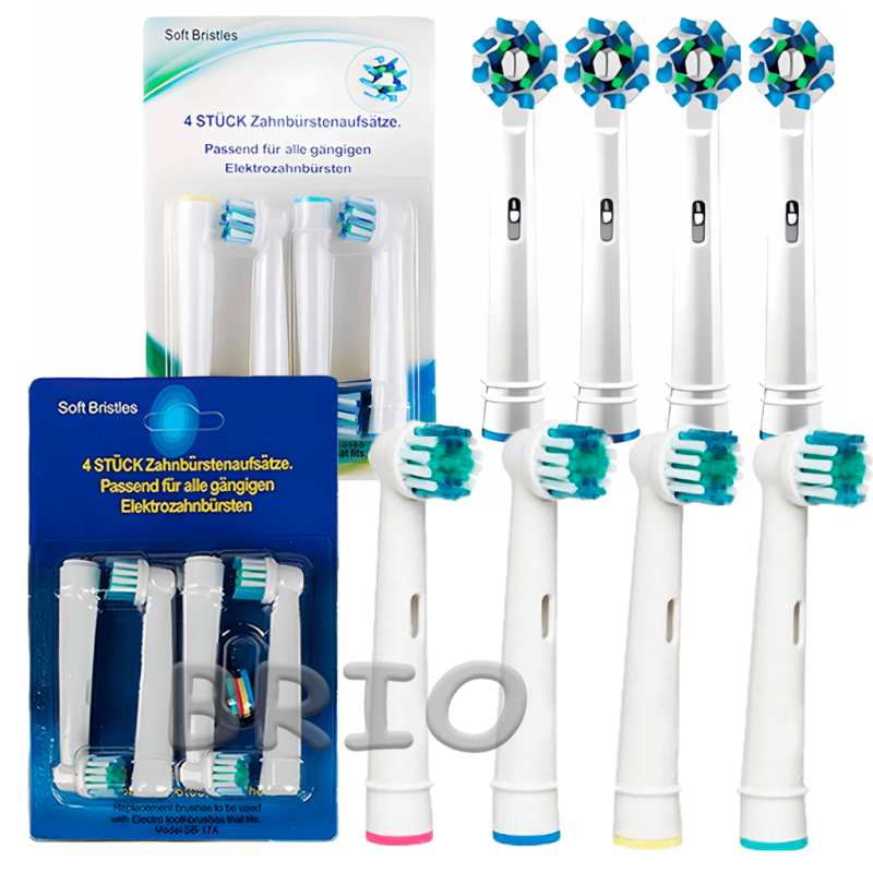 Змінні насадки SB-17A Precision Clean і EB50 Cross Action для електрощітки Oral-B Braun