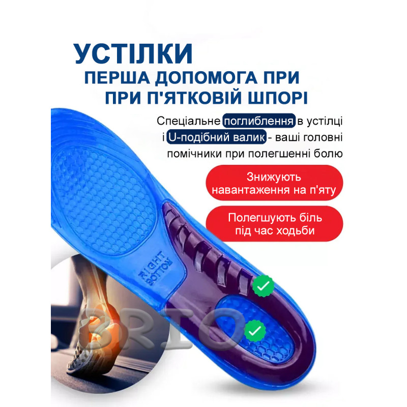 Ортопедические стельки при пяточной шпоре для уменьшения боли и поддержания стопы 38-43