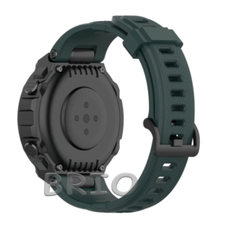 Ремінець силіконовий темно-зелений для Amazfit T-Rex та T-Rex Pro з викрутками