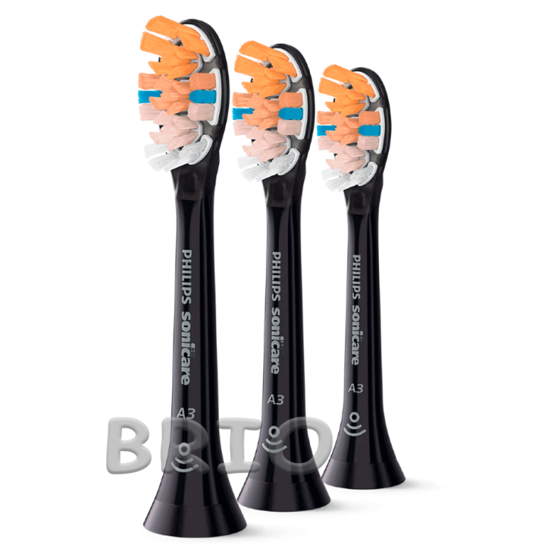 Насадки для електричної щітки Philips Sonicare A3 Premium All-in-One HX9093/88 чорні 3 шт