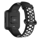 Силіконовий спортивний ремінець для Mi та Redmi Watch 2 Lite (перфорований) чорний-білий