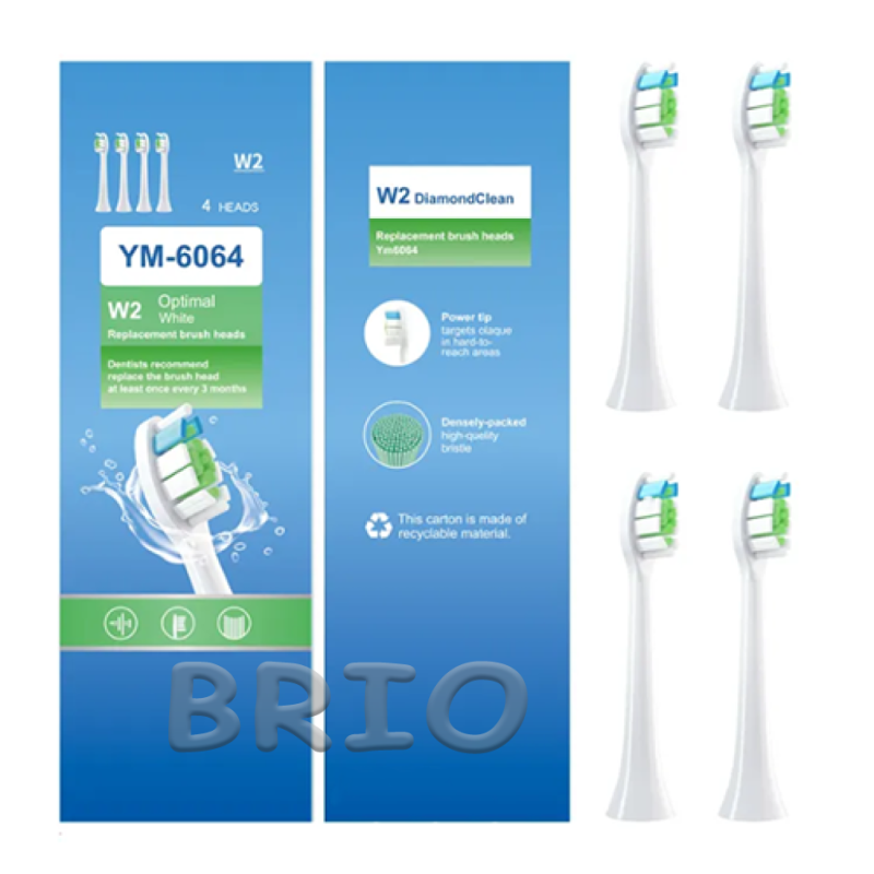 Насадки на електрощітки Philips Sonicare Optimal White HX6064 diamond clean змінні білі