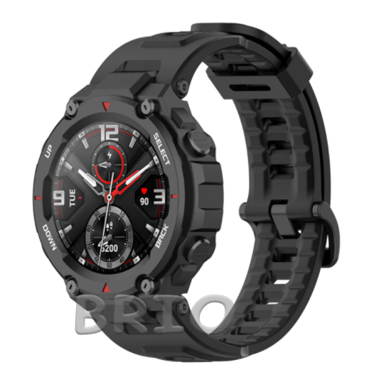 Ремінець силіконовий чорний для Amazfit T-Rex та T-Rex Pro з викрутками