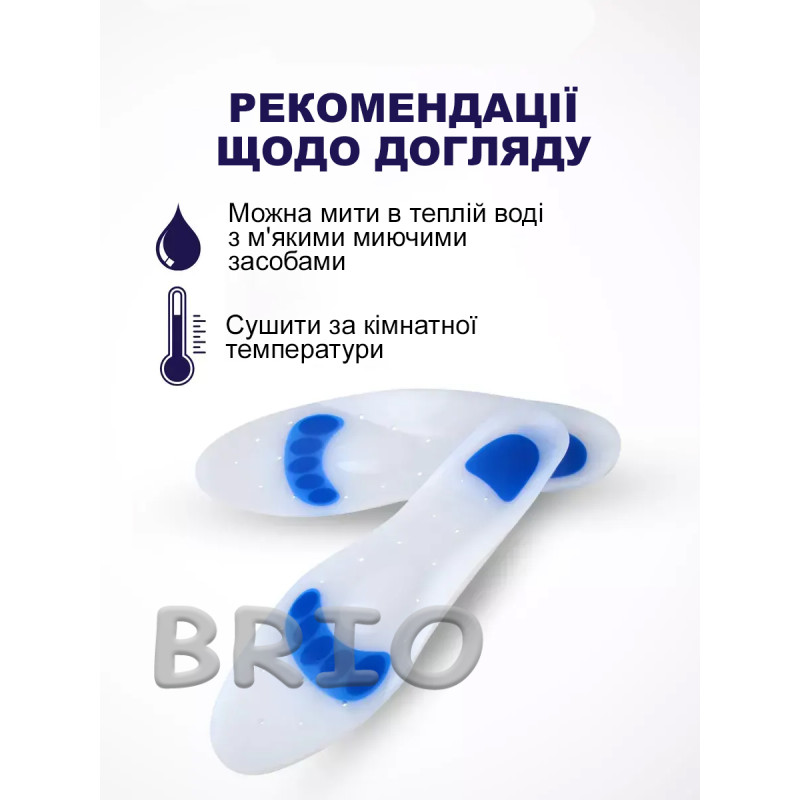 Гелеві ортопедичні устілки від п'яткової шпори — зменшення болю та амортизація 37-38