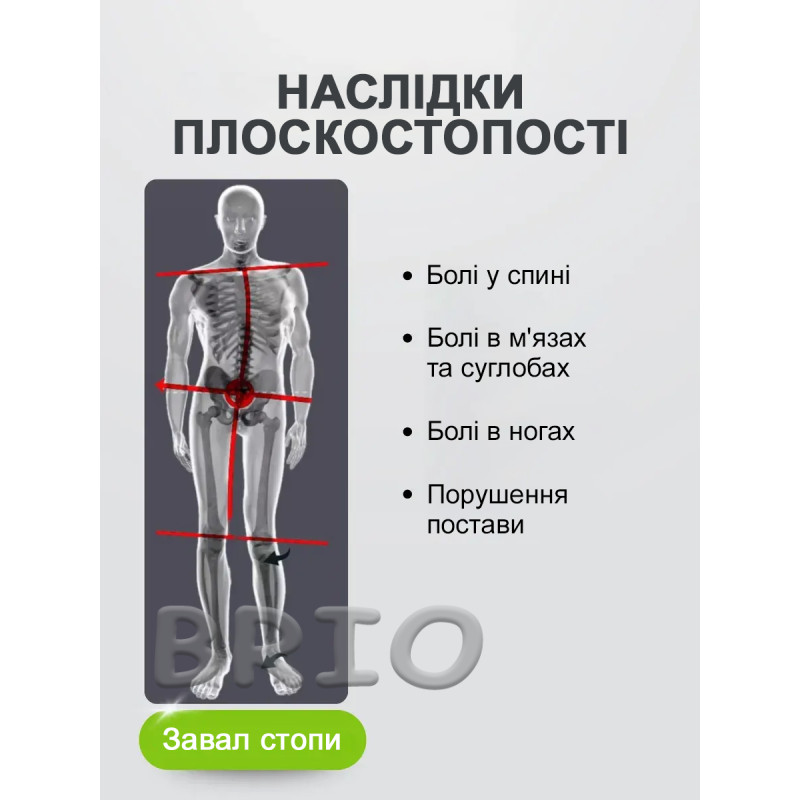 Безкаркасний супінатор для підтримки склепіння стопи (для дорослих) пара