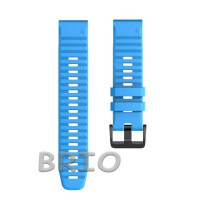 Силіконовий ремінець Quick Fit 20mm для Garmin Блакитний