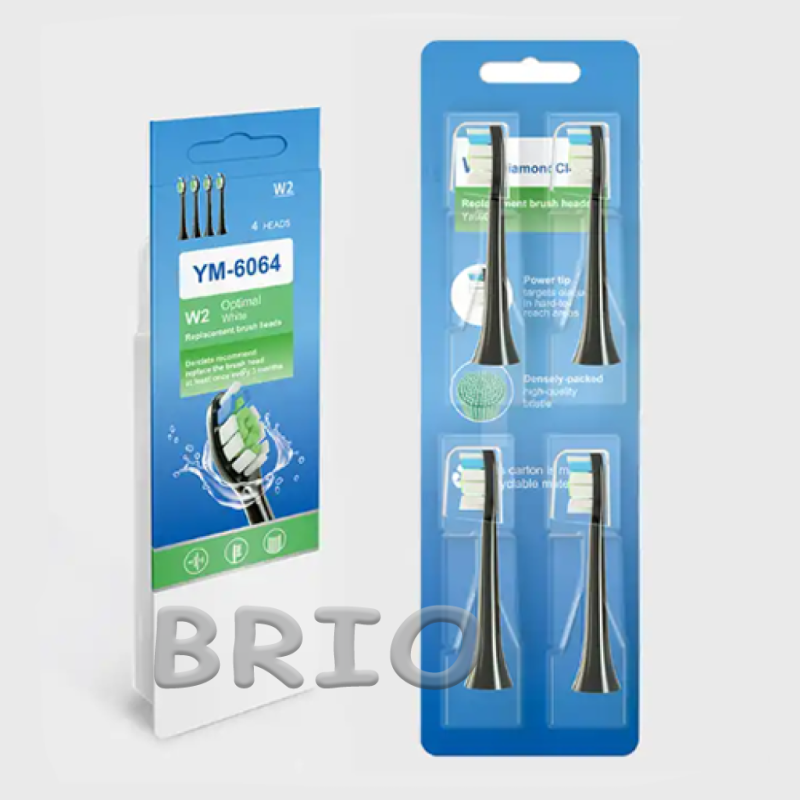 Насадки на зубні щітки електричні Philips Sonicare W2 Optimal White HX6064/10 чорні