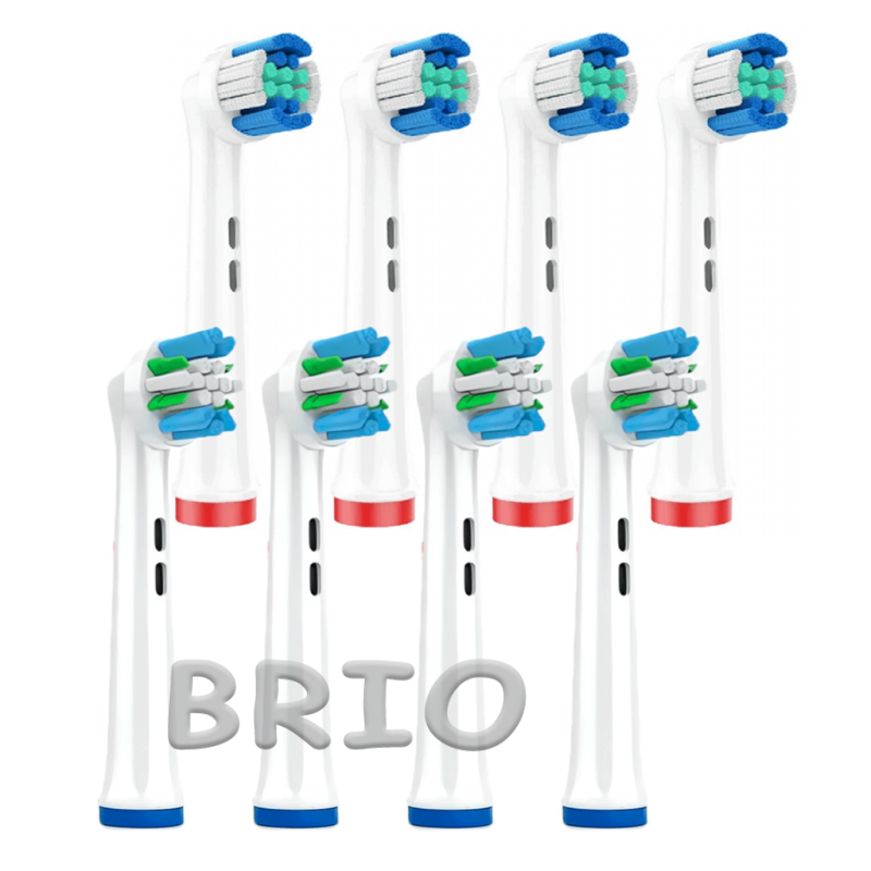 Набір із 8 насадок EB20-X Precision Clean і EB25-X Floss Action для зубної щітки Oral B