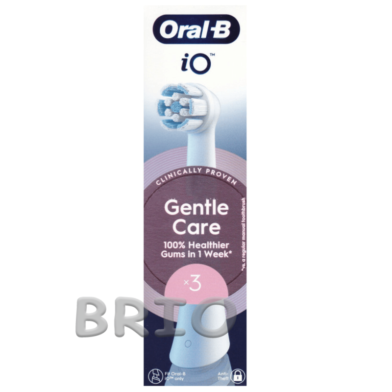 Oral-B iO Gentle Care (3 шт) - змінні насадки з м'якою щетиною для серії iO