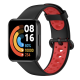 Силіконовий спортивний ремінець для Mi та Redmi Watch 2 Lite (перфорований) чорний-червоний