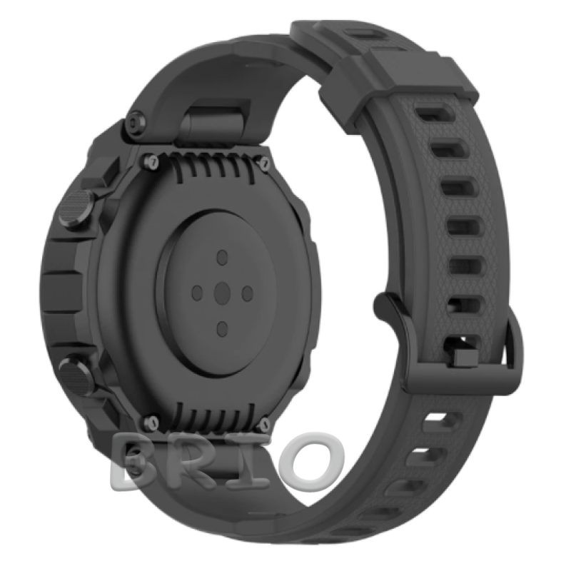 Ремінець силіконовий темно-сірий для Amazfit T-Rex та T-Rex Pro з викрутками