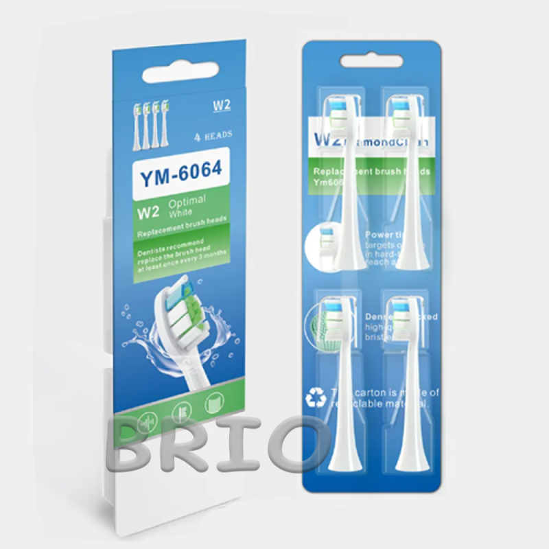 Насадки на електрощітки Philips Sonicare Optimal White HX6064 diamond clean змінні білі