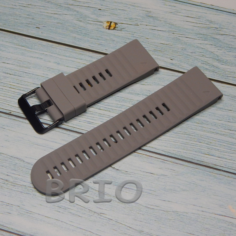 Силіконовий ремінець Quick Fit 26mm для Garmin Сірий