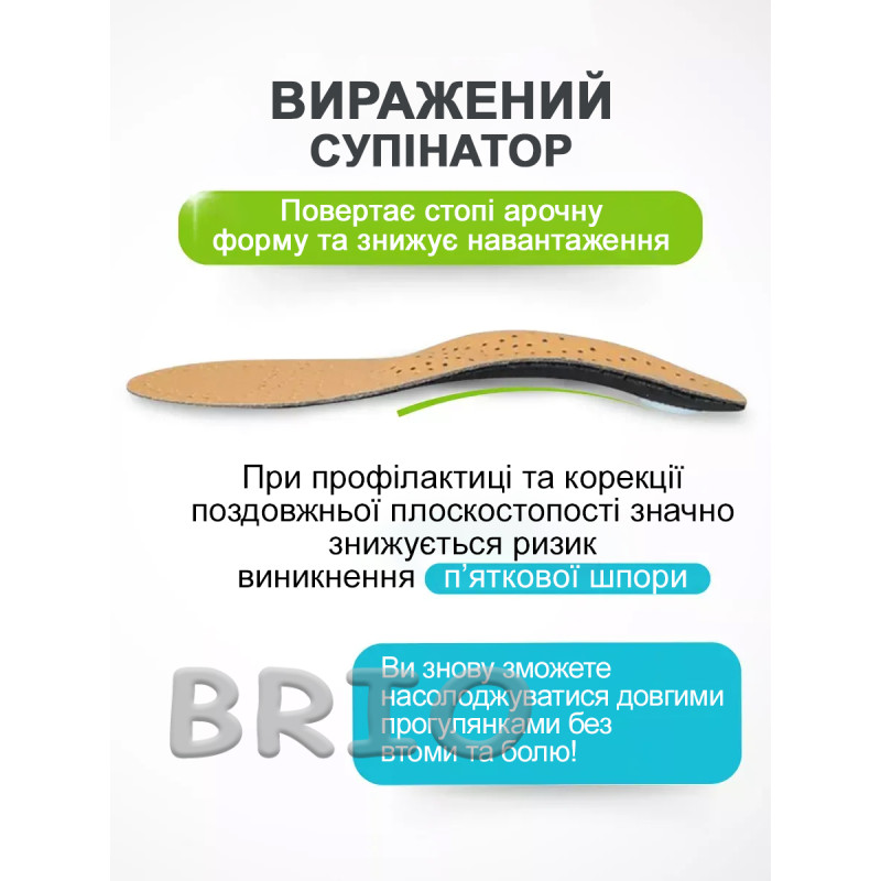 Ортопедичні каркасні устілки від плоскостопості та вальгусу — підтримка стопи 37-38
