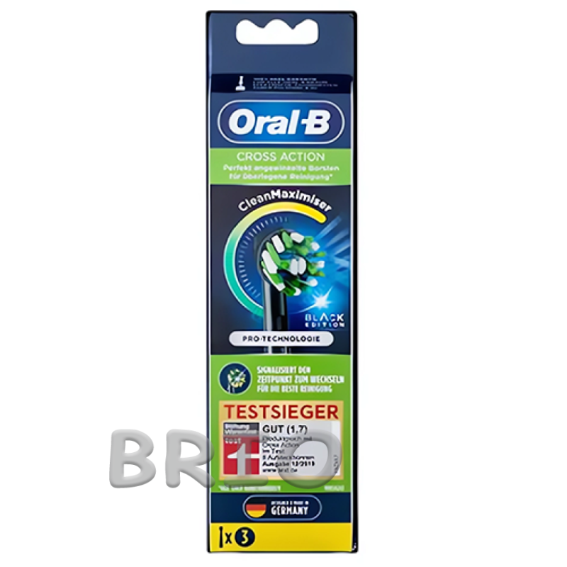 Змінні насадки Oral-B Cross Action EB50 Black насадки 3 шт.