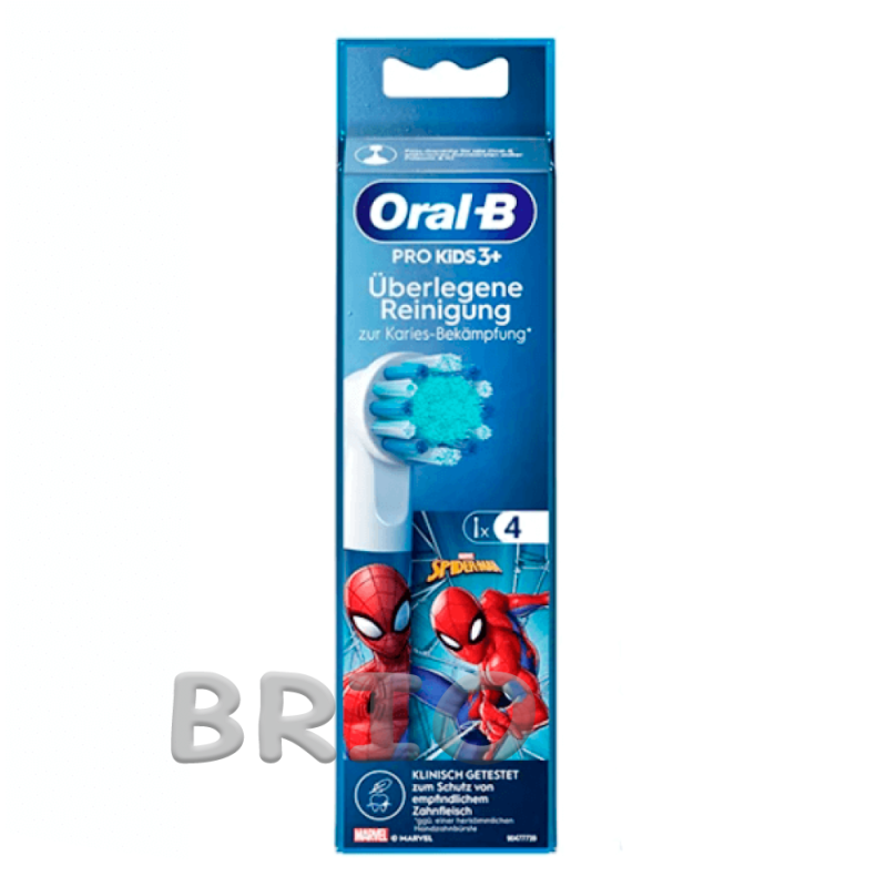 Насадки Braun Oral-B Stages Power Spider-Man EB10 4 шт набір змінних для дітей м'яка щетина