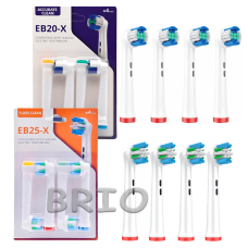 Набір із 8 насадок EB20-X Precision Clean і EB25-X Floss Action для зубної щітки Oral B