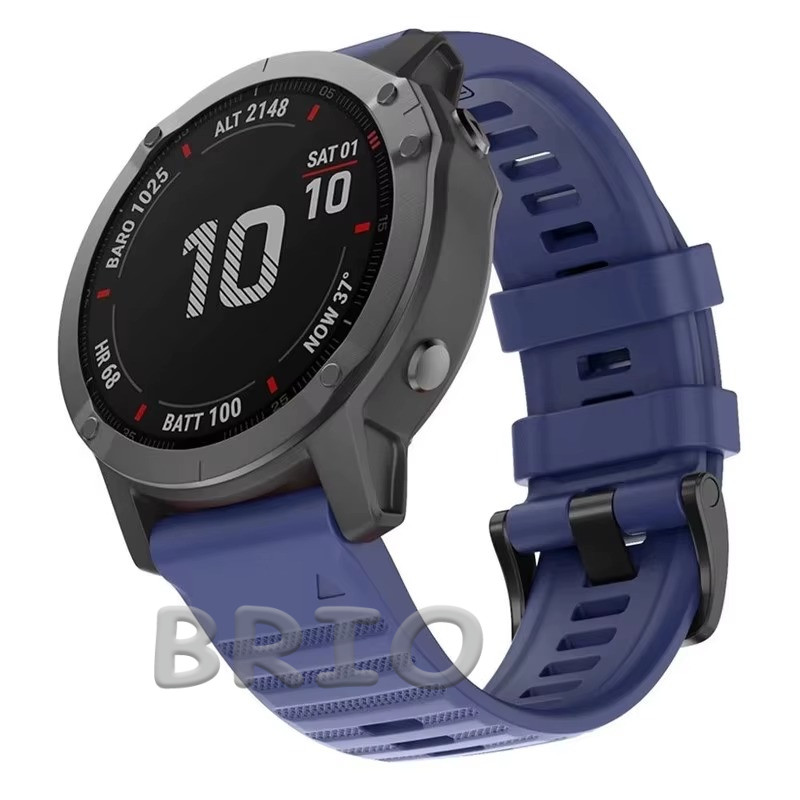 Силіконовий ремінець Quick Fit 22mm для Garmin Темно - Синій