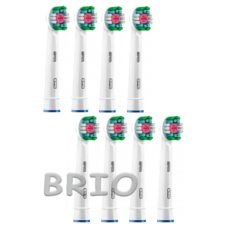 Насадки змінні на зубну щітку Oral-B 3D White EB18 набір 8 штук