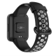 Силіконовий спортивний ремінець для Mi та Redmi Watch 2 Lite (перфорований) чорний-сірий