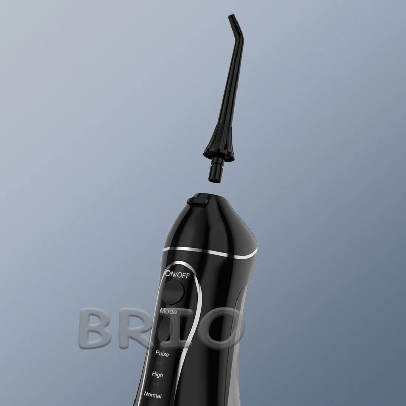 Портативний іригатор h2ofloss C102 Black (Чорний, 300 мл, 5 насадок)