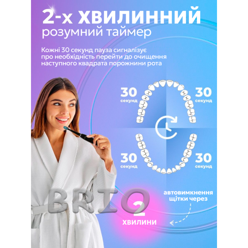 Електрощітка Seago SG575 5 насадок та 5 режимів роботи чорна