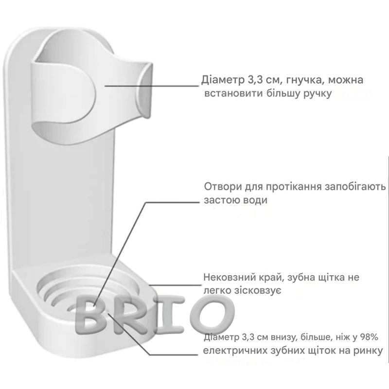 Підставка тримач для електричних зубних щіток oral b philips oclean soocas