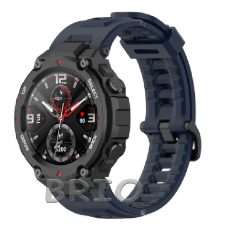 Ремінець силіконовий темно-синій для Amazfit T-Rex та T-Rex Pro з викрутками
