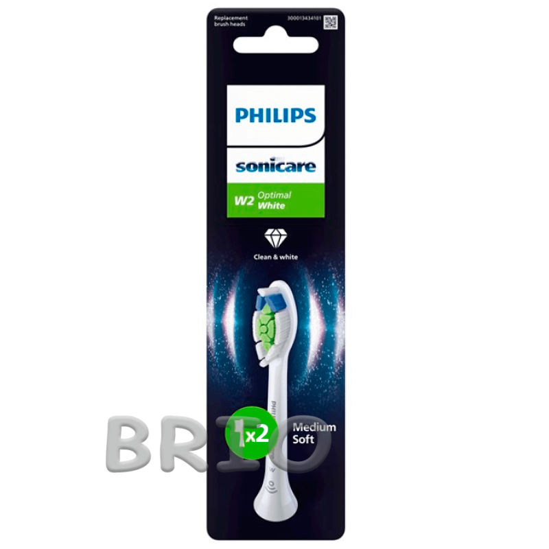 Насадки для зубної електричної щітки Philips W2 Optimal White HX6062 змінні набір з 2 шт