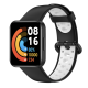 Спортивний перфорований ремінець для смарт-годинника Mi Watch Lite та Redmi Watch чорний-білий