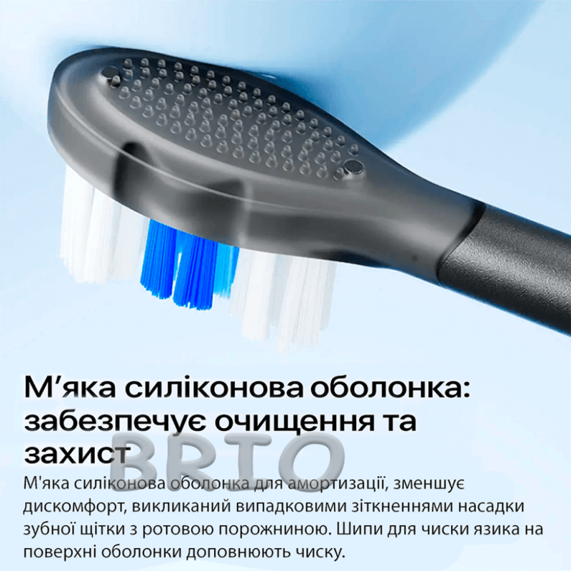Насадки до електрощітки Xiaomi Soocas Clean чорного кольору 2 шт для щоденного догляду середньої жорсткості