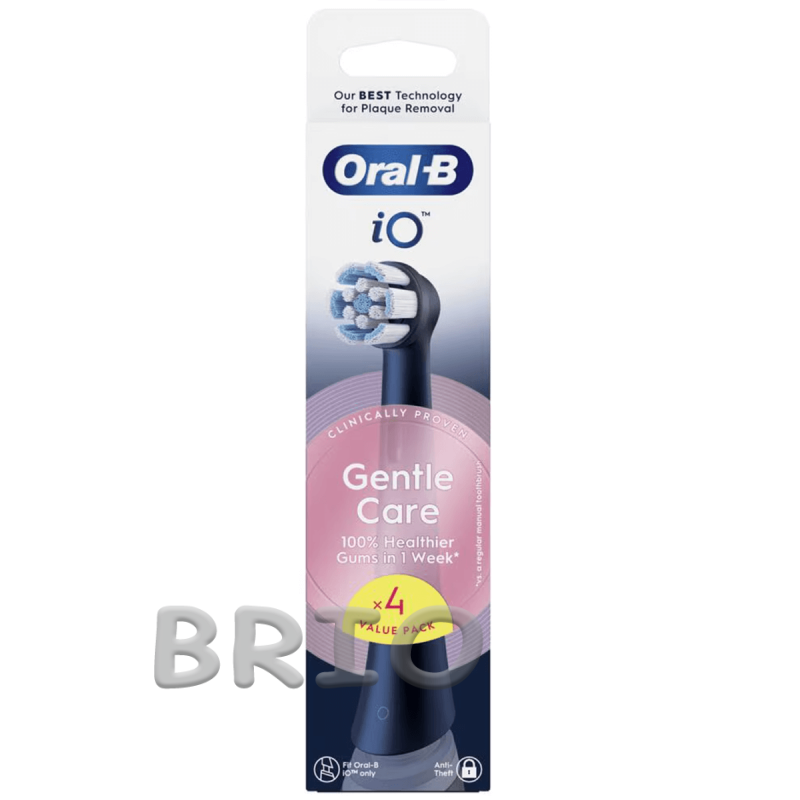 Насадки Gentle Care Black для зубної щітки Oral-B iO 4 штуки